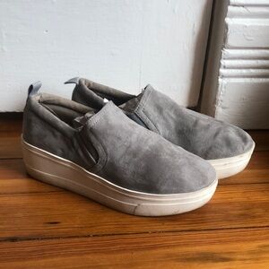 Seven Dials Slip On Platform Grey Suede Sneaker Trainers Shoe Size 8